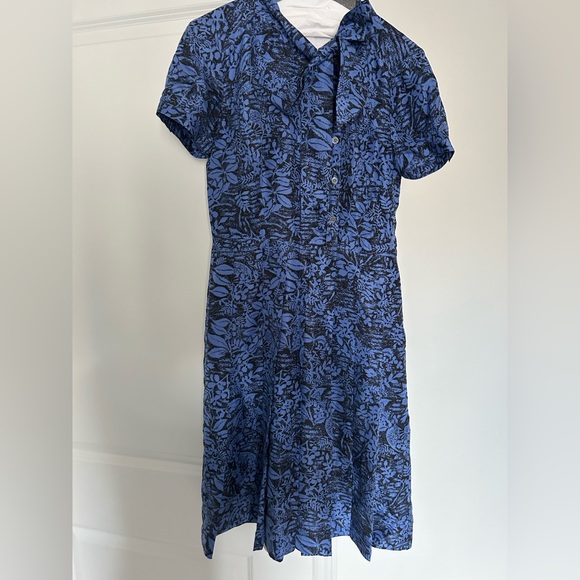 Brooks brothers 100% silk size 0 midi pleated dress - Picture 1 of 8